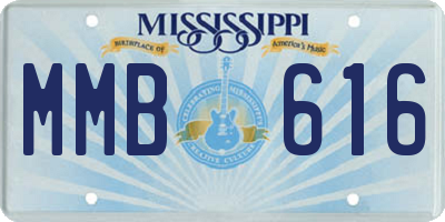 MS license plate MMB616