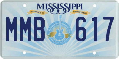 MS license plate MMB617