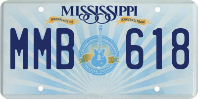 MS license plate MMB618