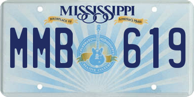 MS license plate MMB619