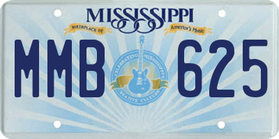 MS license plate MMB625
