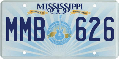 MS license plate MMB626