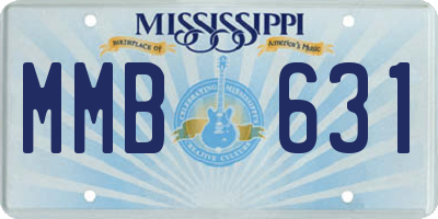 MS license plate MMB631