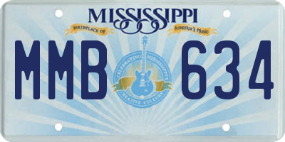 MS license plate MMB634