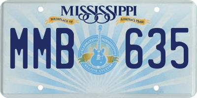 MS license plate MMB635