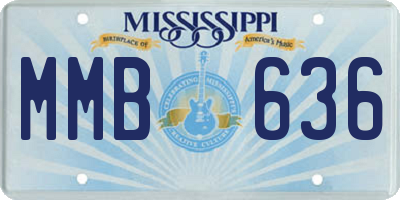 MS license plate MMB636