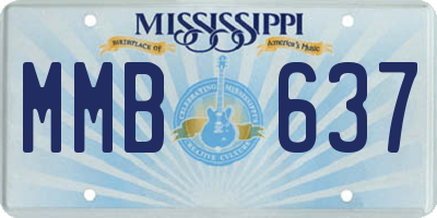 MS license plate MMB637