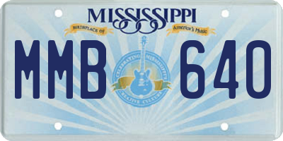 MS license plate MMB640