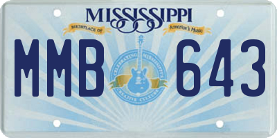 MS license plate MMB643