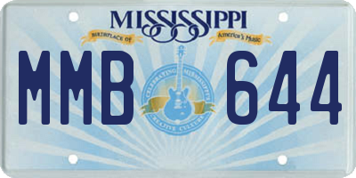 MS license plate MMB644