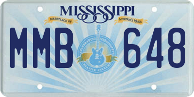 MS license plate MMB648