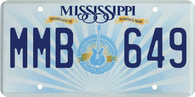 MS license plate MMB649