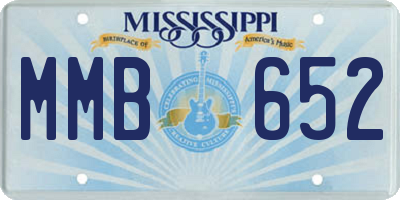 MS license plate MMB652