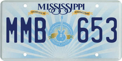 MS license plate MMB653