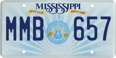 MS license plate MMB657