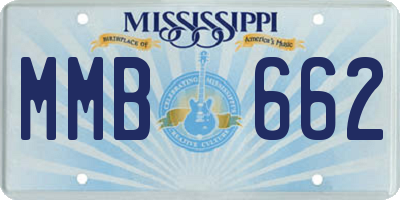 MS license plate MMB662