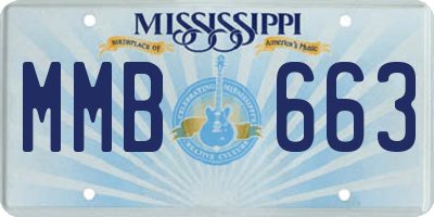 MS license plate MMB663