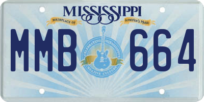MS license plate MMB664