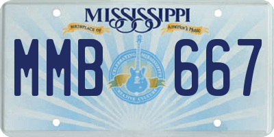 MS license plate MMB667