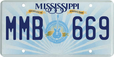 MS license plate MMB669
