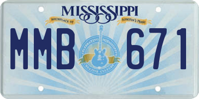 MS license plate MMB671