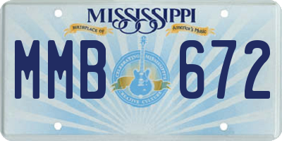 MS license plate MMB672