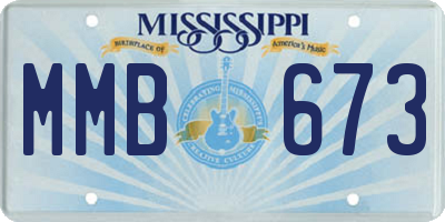 MS license plate MMB673