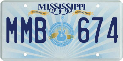 MS license plate MMB674