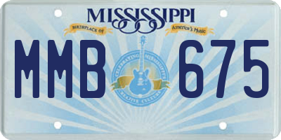 MS license plate MMB675