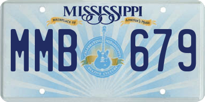 MS license plate MMB679