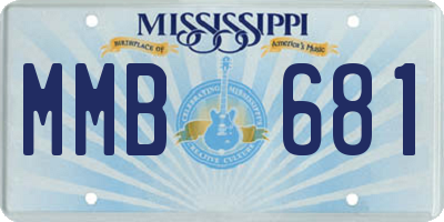 MS license plate MMB681