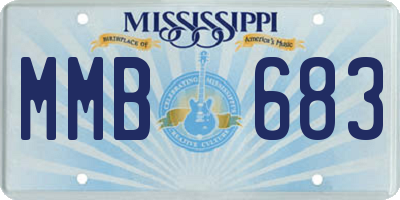 MS license plate MMB683