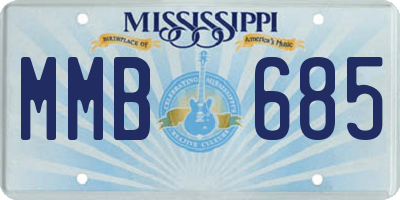 MS license plate MMB685