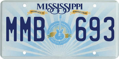 MS license plate MMB693