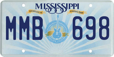 MS license plate MMB698
