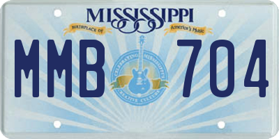 MS license plate MMB704
