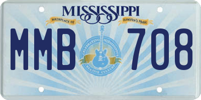 MS license plate MMB708