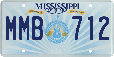 MS license plate MMB712