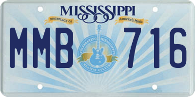 MS license plate MMB716
