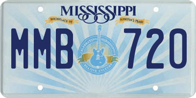 MS license plate MMB720