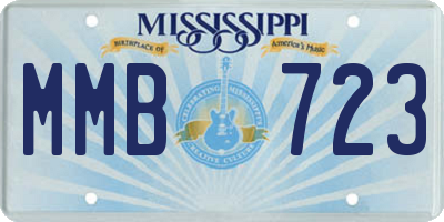 MS license plate MMB723