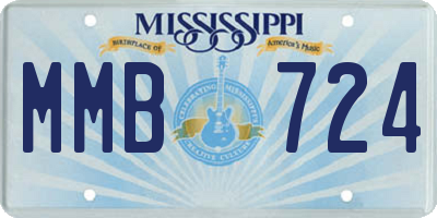 MS license plate MMB724