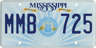 MS license plate MMB725