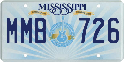MS license plate MMB726