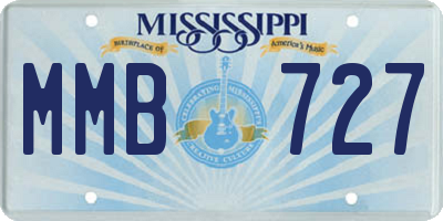 MS license plate MMB727