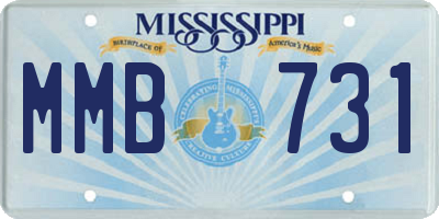 MS license plate MMB731