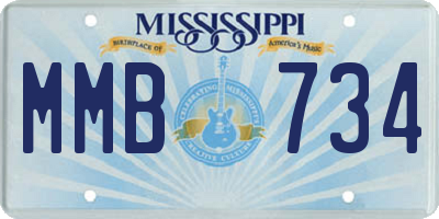 MS license plate MMB734