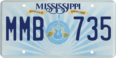 MS license plate MMB735
