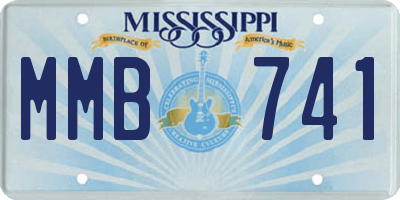 MS license plate MMB741