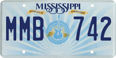 MS license plate MMB742